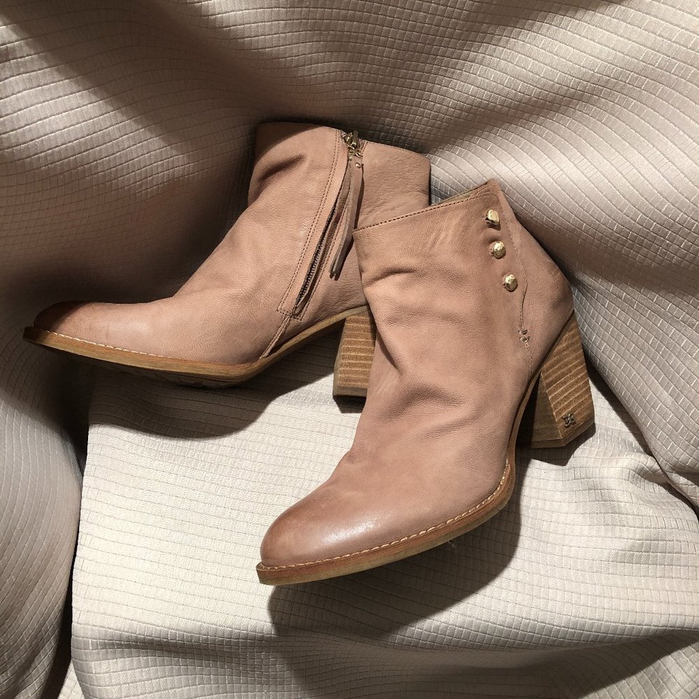 Sam Edelman Mariella soft leather heeled booties, 9.5